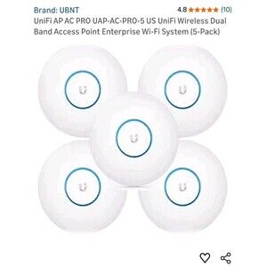 UBIQUITI UniFi UAP AC Pro 5 pack UAP-AC-PRO-5 2.4/5.0 GHz 802.11ac MIMO 3×3